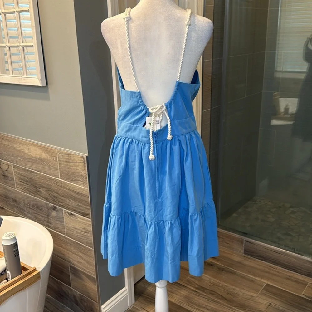 Lilly Pulitzer Nautical Rope Detailed Crishna Dress in Lunar Blue Size‎ 10 NWT